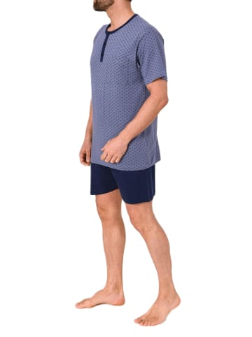 NORMANN Kurzarm Schlafanzug Shorty Pyjama print Übergröße in rot