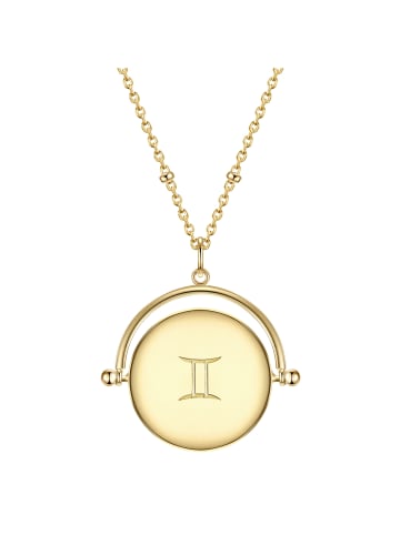 Glanzstücke München Halskette Sternzeichen Zwilling Sterling Silber Zirkonia in gelbgold