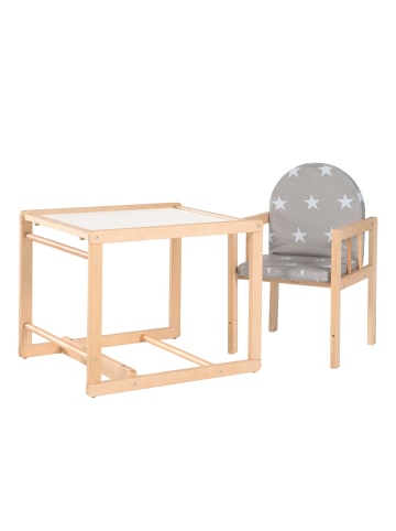 roba Kombi-Hochstuhl 'Little Stars' - wandelbar zu Tisch & Stuhl - Holz natur