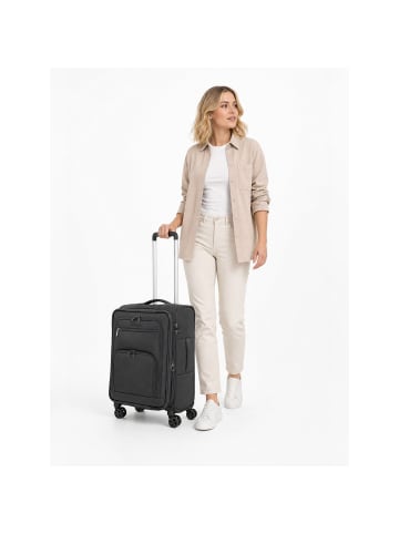 travelite Cubis 4 Rollen Kabinentrolley S 55 cm mit Dehnfalte anthracite