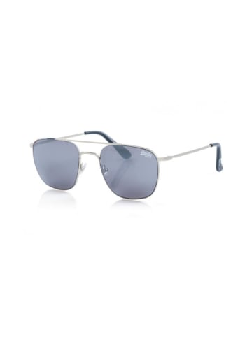 Superdry Superdry Sonnenbrille aus Metall in Silber/Grün