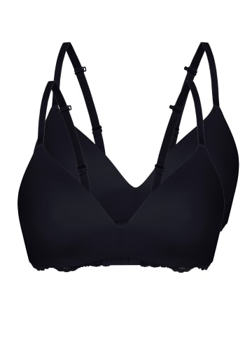 Sassa Soft-BH mit Einlage 2er Pack in schwarz