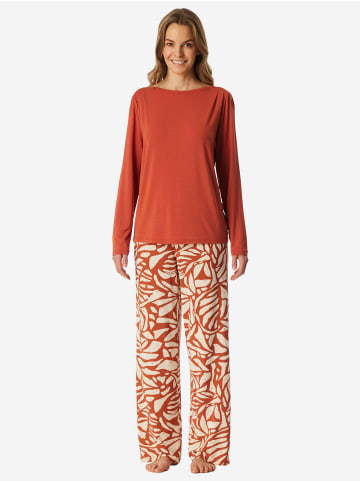 Schiesser Pyjama Selected Premium in terracotta