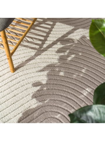 KADIMA DESIGN Teppich Kurzflor Struktur Wohnzimmer in Creme