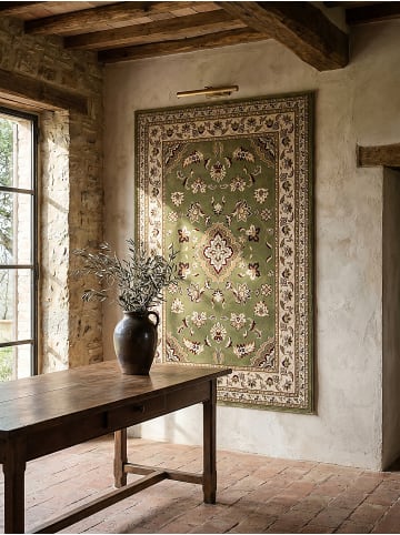 KADIMA DESIGN Kurzflor-Teppich Pflegeleicht GLAZERT Floral Strapazierfähig in Grün