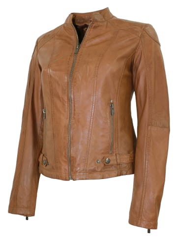 JILANI Lederjacke Lammnappa in Cognac
