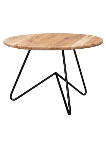 FineBuy Couchtisch in Braun / Akazie / 60x60x39