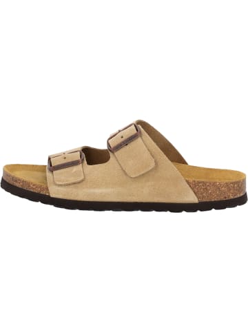 Palado Pantoletten Korfu Velours Premium Leather in Cappuccino