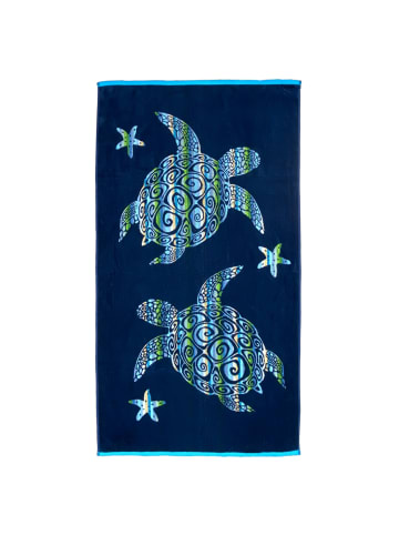 Le Comptoir de la Plage Strandtuch "Wika" in Blau (L)160 x (B)90 cm 