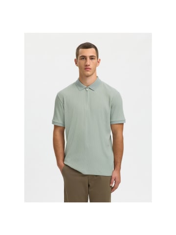 Selected Polo in Aqua Gray