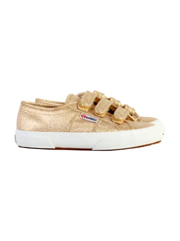 Superga Lage-Sneaker mit Klettverschluss „Lame“ Gold