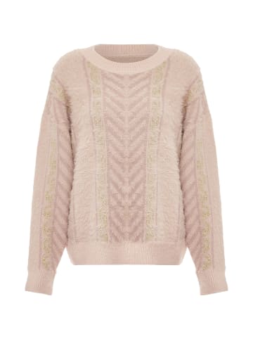 ebeeza Damen Strickpullover in Rosa