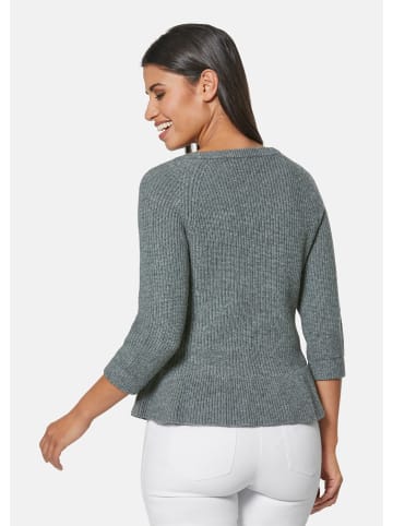 MADELEINE Pullover mit Schößchen in grau / melange