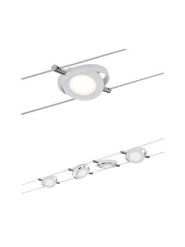 paulmann LED Seilsystem RoundMac Set mit 4 Spots in Weiß matt