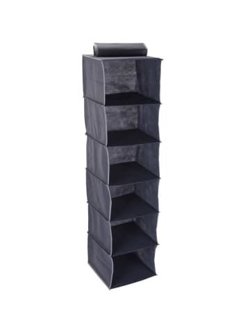 Storage Solutions Hängeorganizer mit 6 Fächern in Schwarz, 30 x 120 x 30 cm