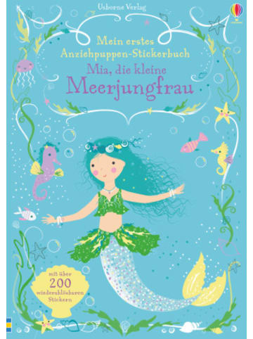 Usborn Papeterie/PBS - Mein erstes Anziehpuppen-Stickerbuch: Mia, die kleine Meerjungf