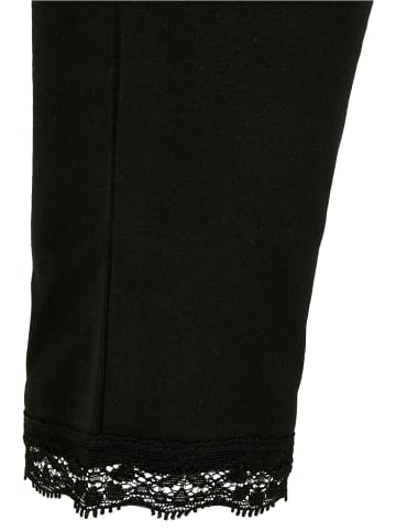 Urban Classics Urban Classics Damen Ladies Lace Hem Leggings in black