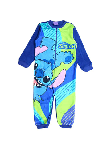 Lilo & Stitch Overall Fleece Schlafanzug Disney Stitch in Blau