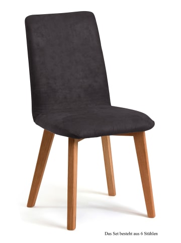 58 aufm Kessel ESSZIMMERSTUHL (6er-Set) Darci 47x92x60 Eiche geölt/Espresso