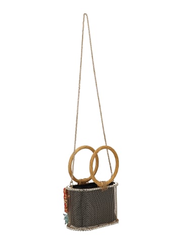 IZIA Women Handbag in Black Multicolor