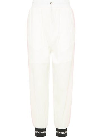 myMO ATHLSR Damen Jogginghose in Weiss Rosa