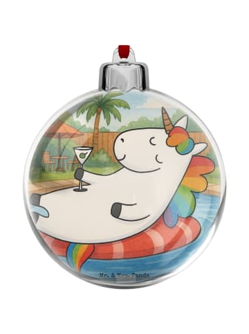 Mr. & Mrs. Panda Weihnachtshänger Einhorn Blümchentail Design ohne S... in Weiß