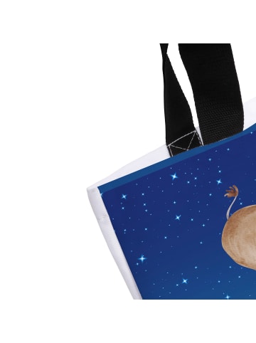 Mr. & Mrs. Panda Tasche Sternzeichen Stier mit Spruch in Sternenhimmel Blau