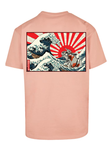F4NT4STIC Heavy Oversize T-Shirt Kanagawa Welle Japan in amber