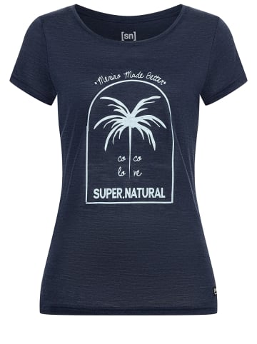 super.natural Merino T-Shirt in blau