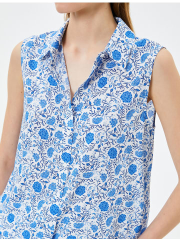 KOTON Shirt in Blau Gemustert