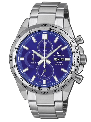 Casio Edifice Chronograph Herrenuhr Stahl/Blau