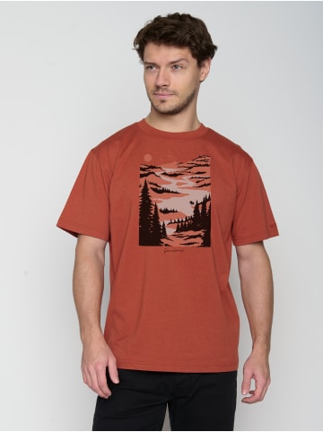 GreenBomb T-Shirt Nature Lakeside in Lehm rot