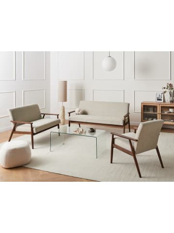 Beliani 3-tlg Sitzgruppe ESRUM in Grau/Braun