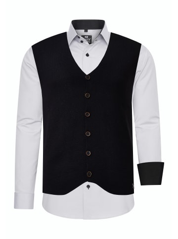 Rusty Neal Hemd mit Weste in Hell Grau