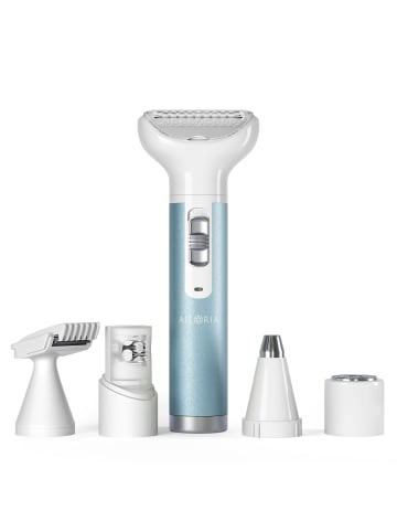 Ailoria EVAPORE EPILUXE Rasierer mit verschiedenen Aufsätzen USB in hellblau