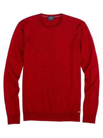 OLYMP  Rundhalspullover für Herren in rot