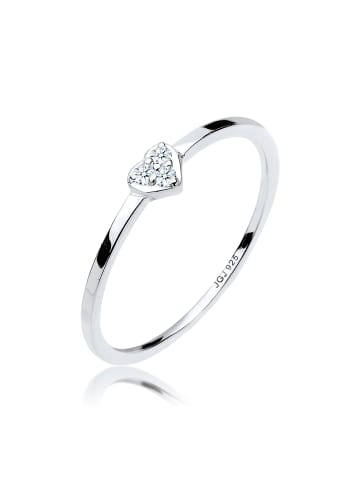 Elli DIAMONDS  Ring 925 Sterling Silber Herz, Verlobungsring in Silber