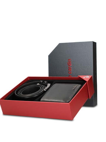 Pierre Cardin Geldbörsen- und Gürtel-Set in BLACK