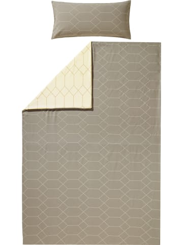 REDBEST Biber Wendebettwäsche in taupe