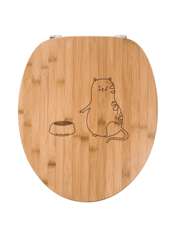 Mr. & Mrs. Panda Toilettendeckel Katze Fressen ohne Spruch in Transparent