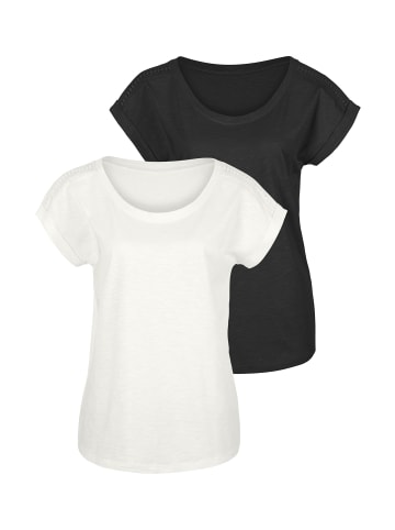 Vivance T-Shirt in schwarz, creme