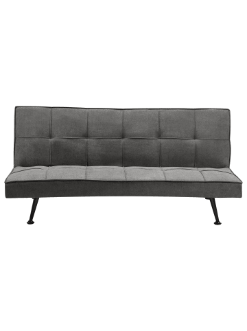 Beliani Schlafsofa HASLE in Grau/Schwarz - (W) 168 x (H) 75 x (L) 88 cm