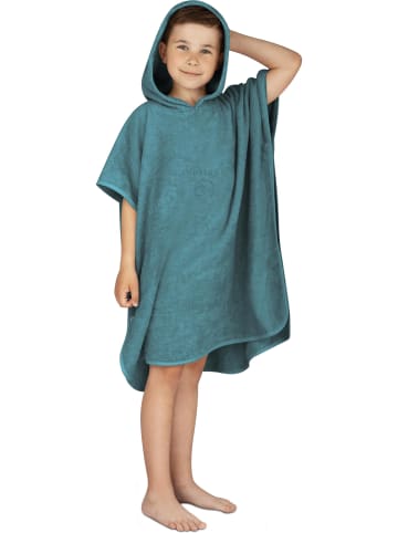 normani Badeponcho aus Bio-Baumwolle für Kinder in Petrol