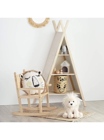 Atmosphera Créateur d'intérieur Rundes Kissen LÖWE in Beige, (B) 44 x (H) 13 x (L) 44 cm