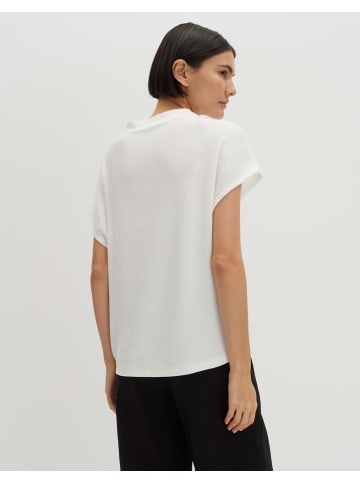 someday. Shirt mit Funnel Neck und Rippstruktur in Milk