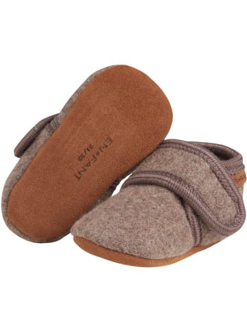 En Fant Kinder Slipper "Baby Wool slippers" in Braun