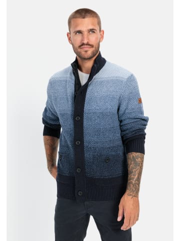 Camel Active Strickjacke mit verdecktem Reißverschluss in Nachtblau
