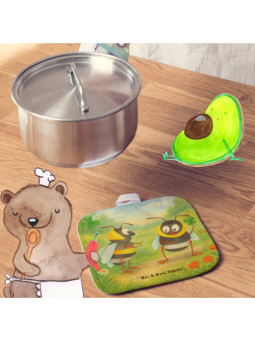 Mr. & Mrs. Panda Topflappen Bienen Paar Design ohne Spruch in Weiß