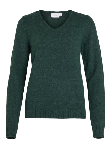 Vila Dünner Strickpullover Basic Stretch Sweater VIRIL in Grün-2