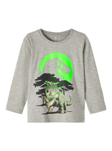 name it Oberteil mit langen Ärmeln in Grey Melange